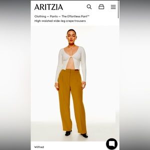 NWT Aritzia Wilfred Effortless Trousers Pant-sz 14